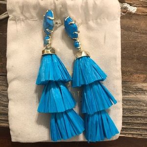 Kendra Scott Denise earrings blue and gold